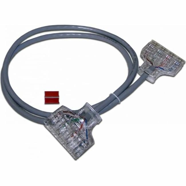 LAN-P4-P4-3.0 Шнур коммутационный телефонный Lanmaster 110/110 кат. 5е пар: 4 PVC 3м серый
