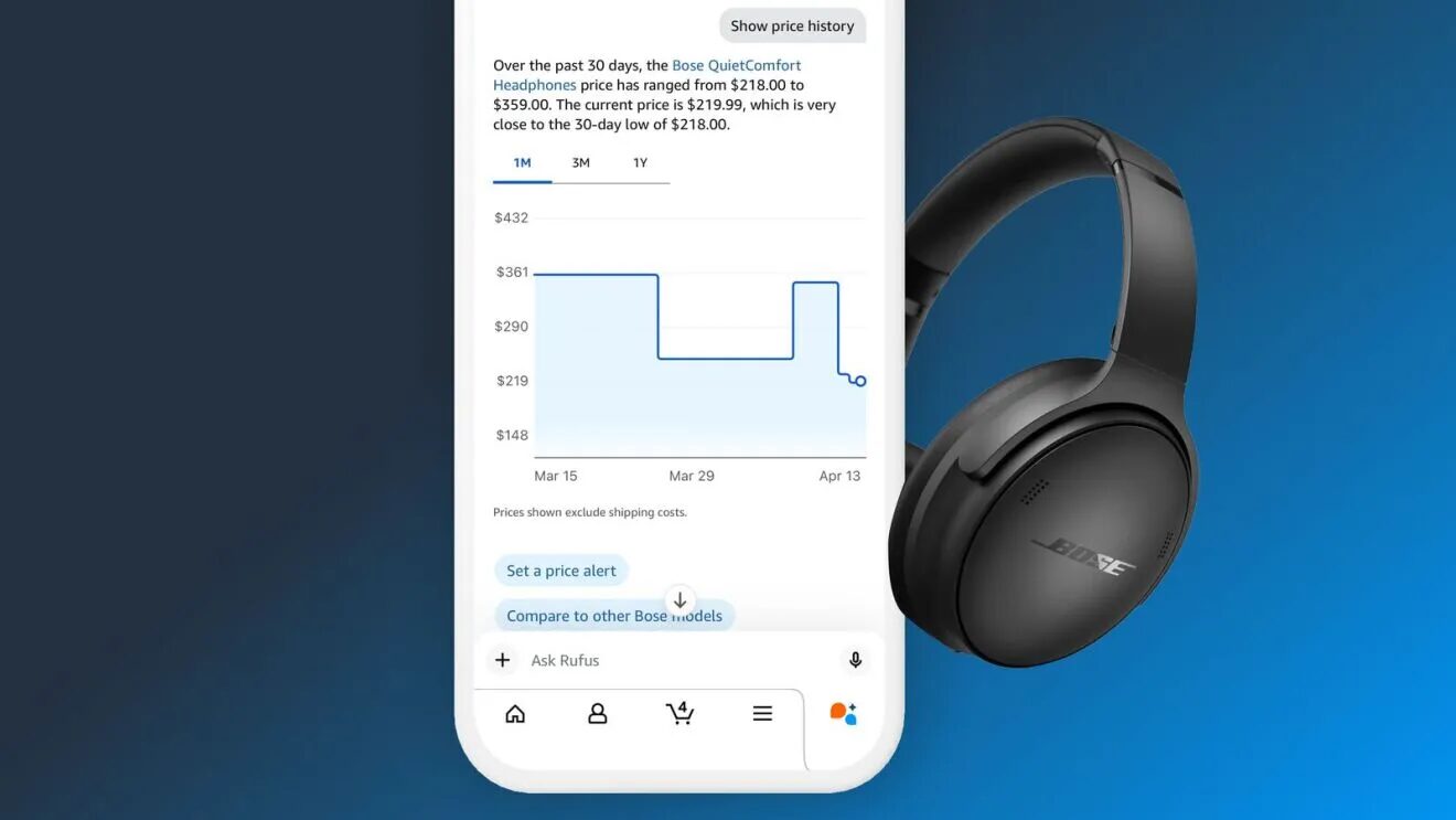 Встроенная в Amazon функция анализа истории цен с помощью искусственного интеллекта расширяется, отображая данные за весь последний год.