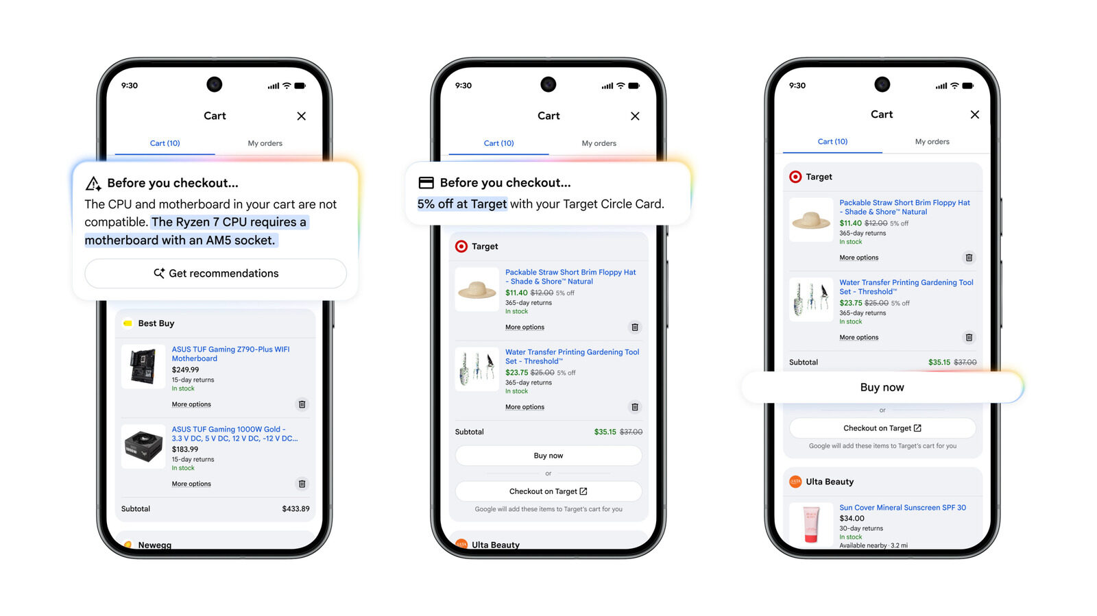 Универсальная корзина Google: купить прямо из YouTube и Gmail