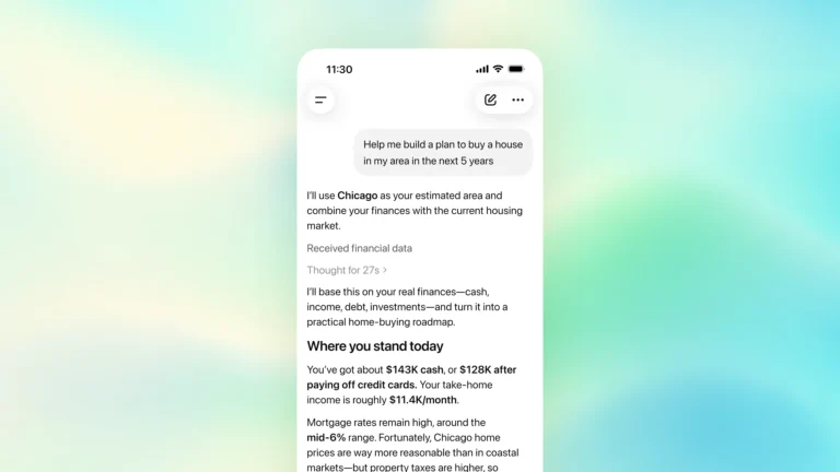 Новый опыт управления личными финансами в ChatGPT | OpenAI