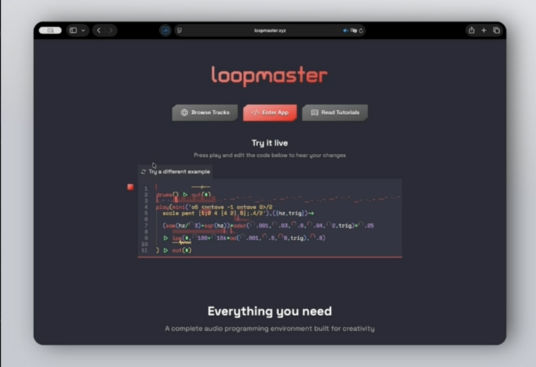 Loopmaster превращает браузер в DAW для кодеров