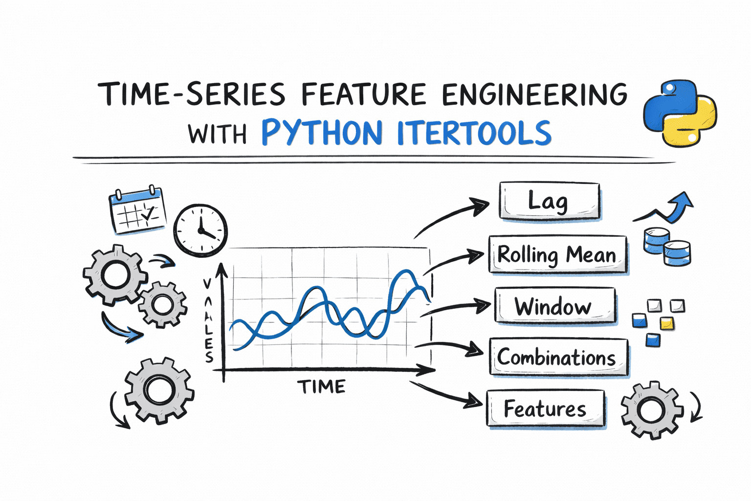 Разработка признаков временных рядов с помощью Python Itertools