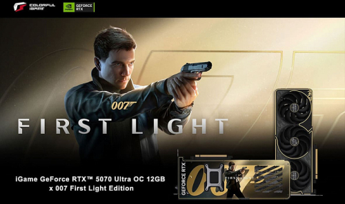 Colorful выпустила уникальную видеокарту iGame GeForce RTX 5070 Ultra x 007 First Light Edition