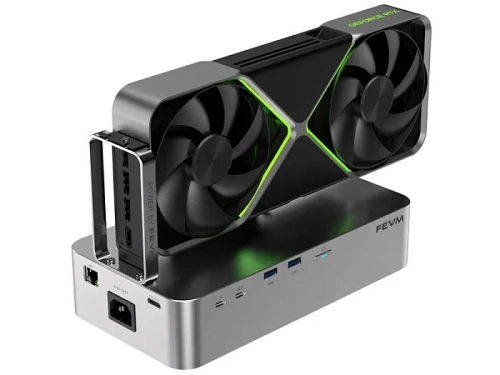 Док-станция для eGPU FEVM FNGT5 PLUS поддерживает и Thunderbolt 5, и OCuLink