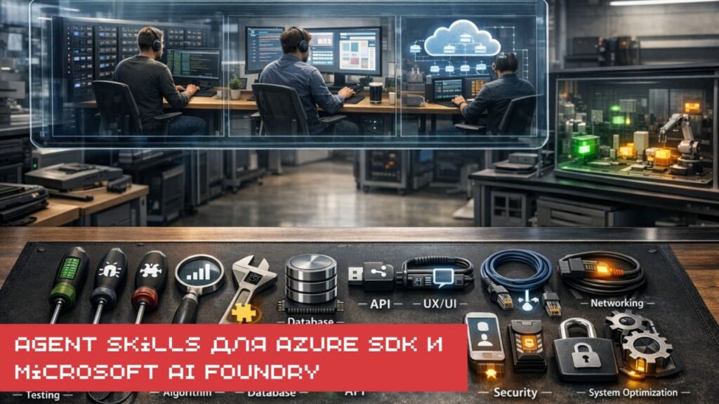Обучение навыкам для Azure SDK и Microsoft AI Foundry в технологическом офисе.