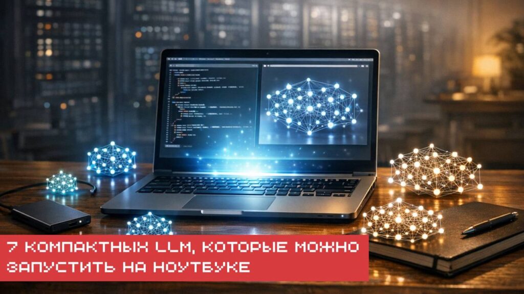 Ноутбук с кодом и нейросетью, компактные LLM, запуск на ноутбуке.