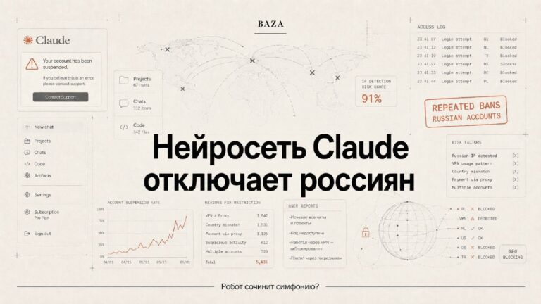 Claude снова начал банить пользователей из России. Доступ к аккаунтам…