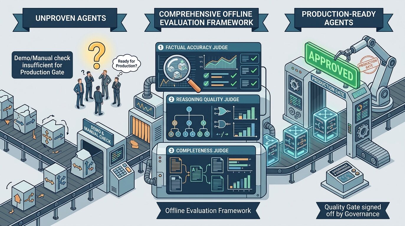 Процесс автоматической оценки агентов на производственной линии с использованием AI.
