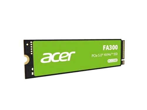 SSD Acer FA300, PCIe 5.0 NVMe M.2 2280, зеленая наклейка, высокоскоростной накопитель.