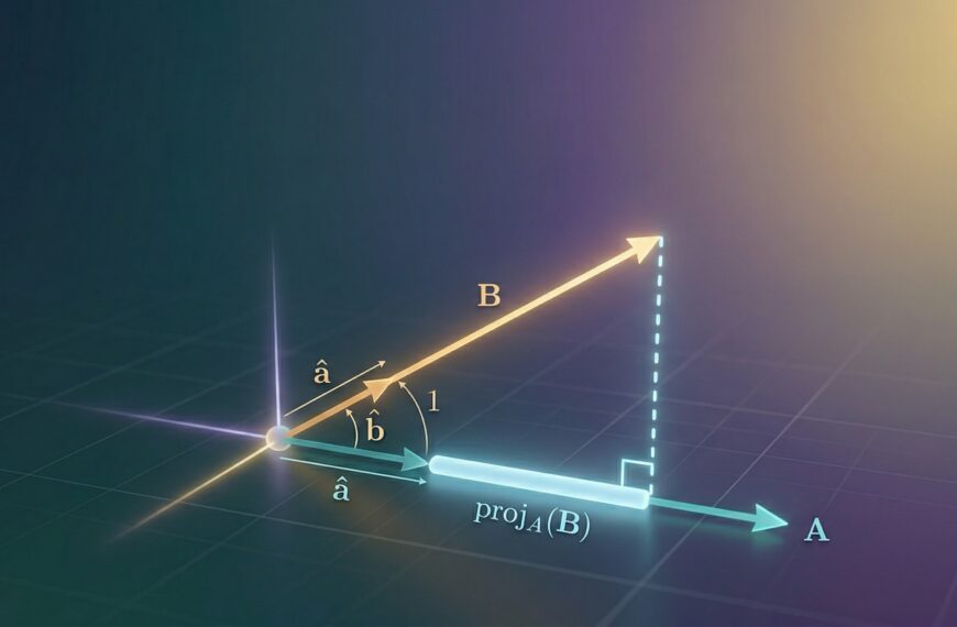 Векторная диаграмма: линейная и ортогональная составляющие векторного проецирования.