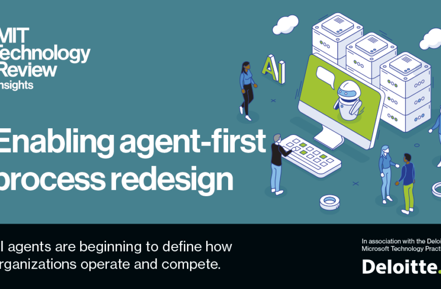 AI-агенты формируют процессы компаний. Иллюстрация на тему технологий и редизайна процессов.