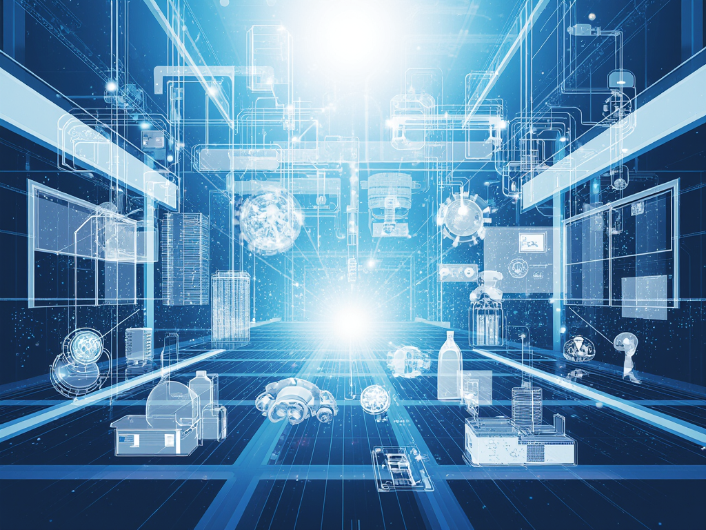 Держи нос по ветру 2 Цифровая сеть с абстрактными технологическими элементами на синем фоне.
