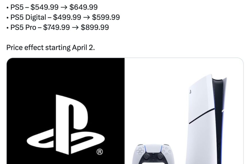 Цены на PlayStation PS5 и PS5 Pro увеличены с 2 апреля.