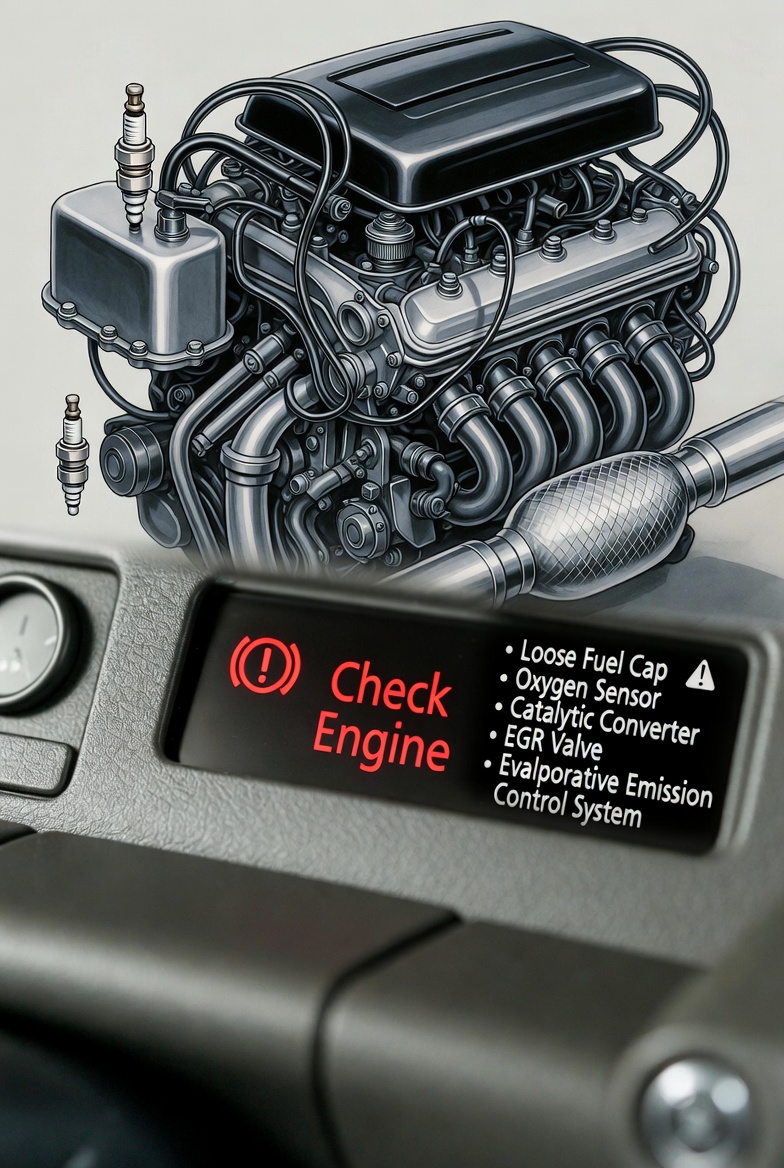 Самые частые причины Check Engine