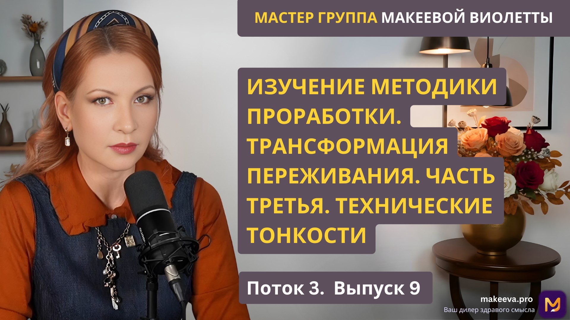 Мастер Группа Макеевой Виолетты. Изучение методики проработки. Трансформация переживания. Часть третья. Технические тонкости. Поток 3. Выпуск 9.