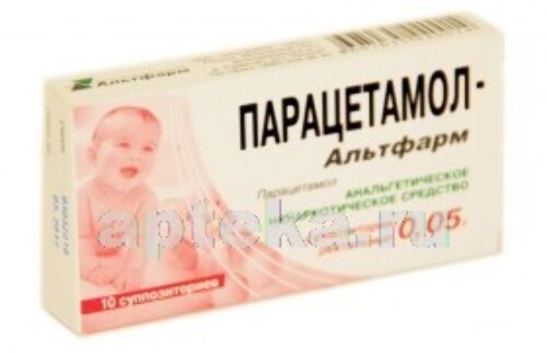 Купить Парацетамол-альтфарм 250 мг 10 шт. суппозитории ректальные цена