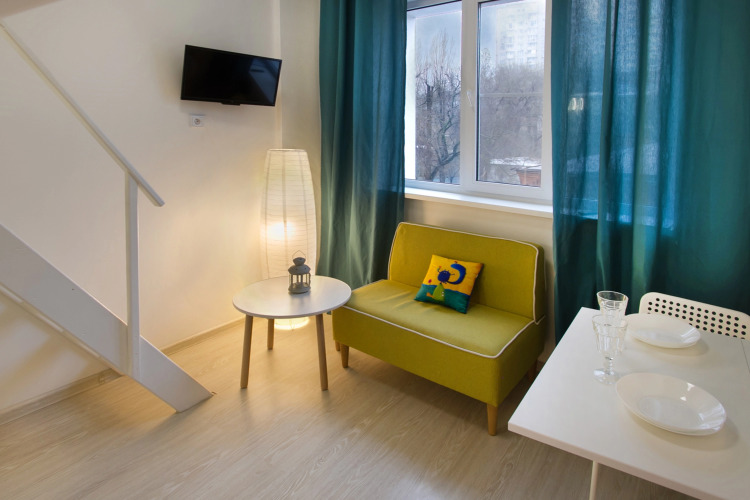 Квартира Домиго Двухуровневая Cтудия Pядом с Набережной, фото 28