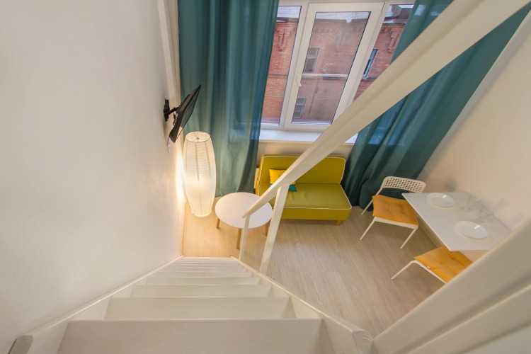 Квартира Домиго Двухуровневая Cтудия Pядом с Набережной, фото 32