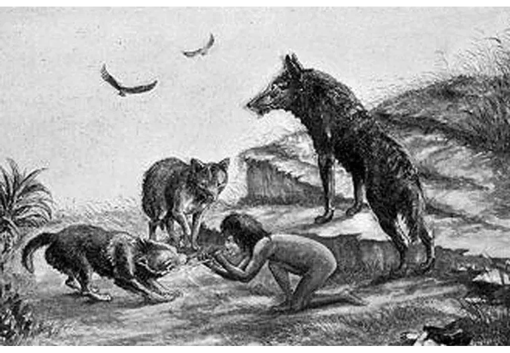 Сбежать от зверя читать. Дети Маугли Амала и Камала. Маугли среди Волков. Камала и Амала Индия 1920 год.