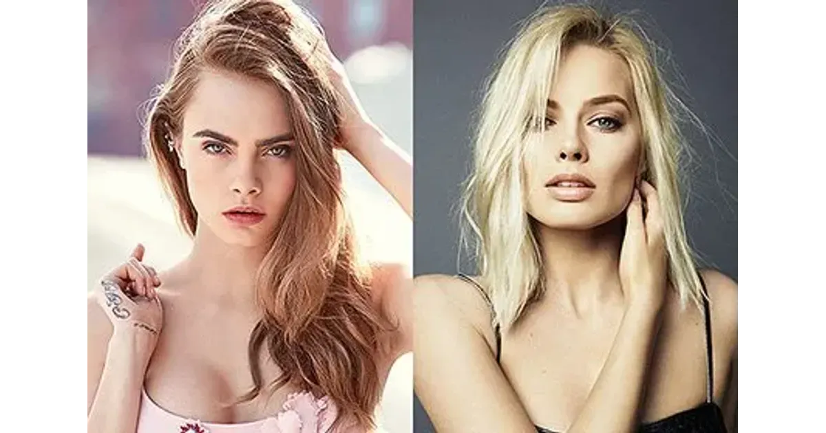 Марго Робби и Делевинь. Margot Robbie and cara Delevingne.