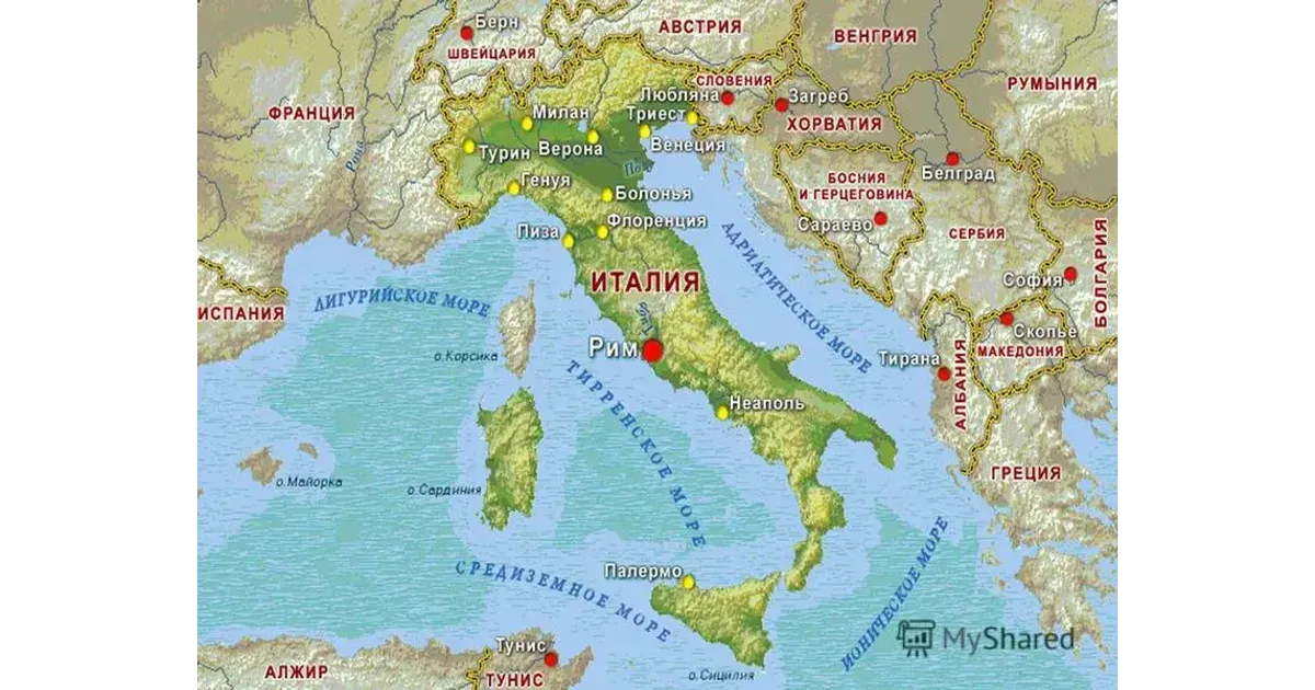 Полуостров на котором расположена италия называется. Столица Италии на карте Италии. Моря омывающие Италию на карте. Где находится Генуя на карте. Генуя на карте Италии.