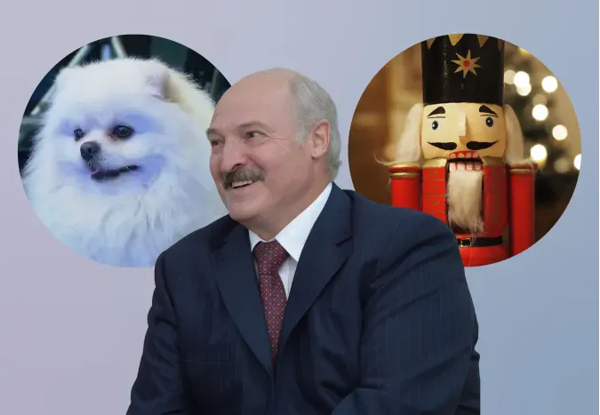 Собака лукашенко на столе