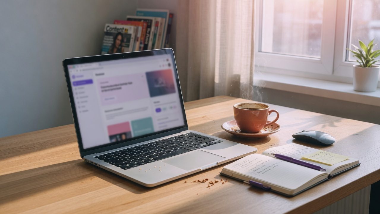 Рабочий стол для обложки статьи или email-рассылки