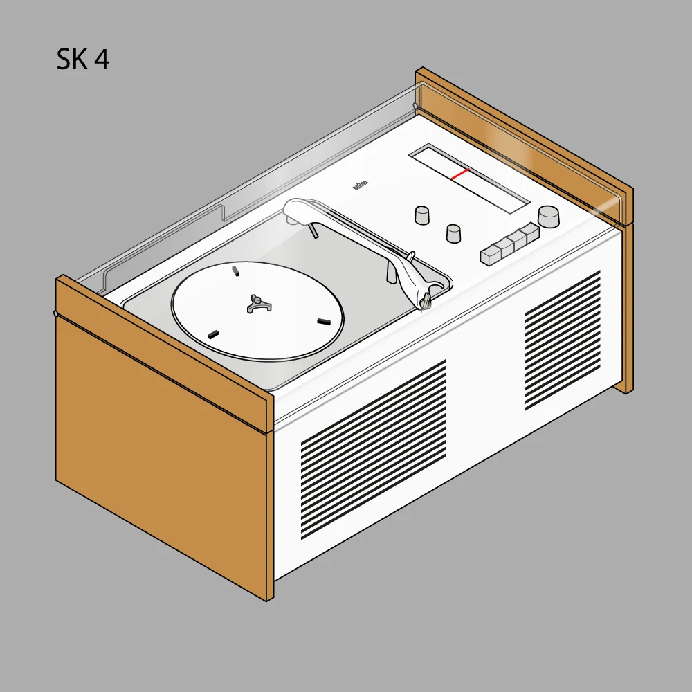 Промышленный дизайн проигрывателя Braun SK 4