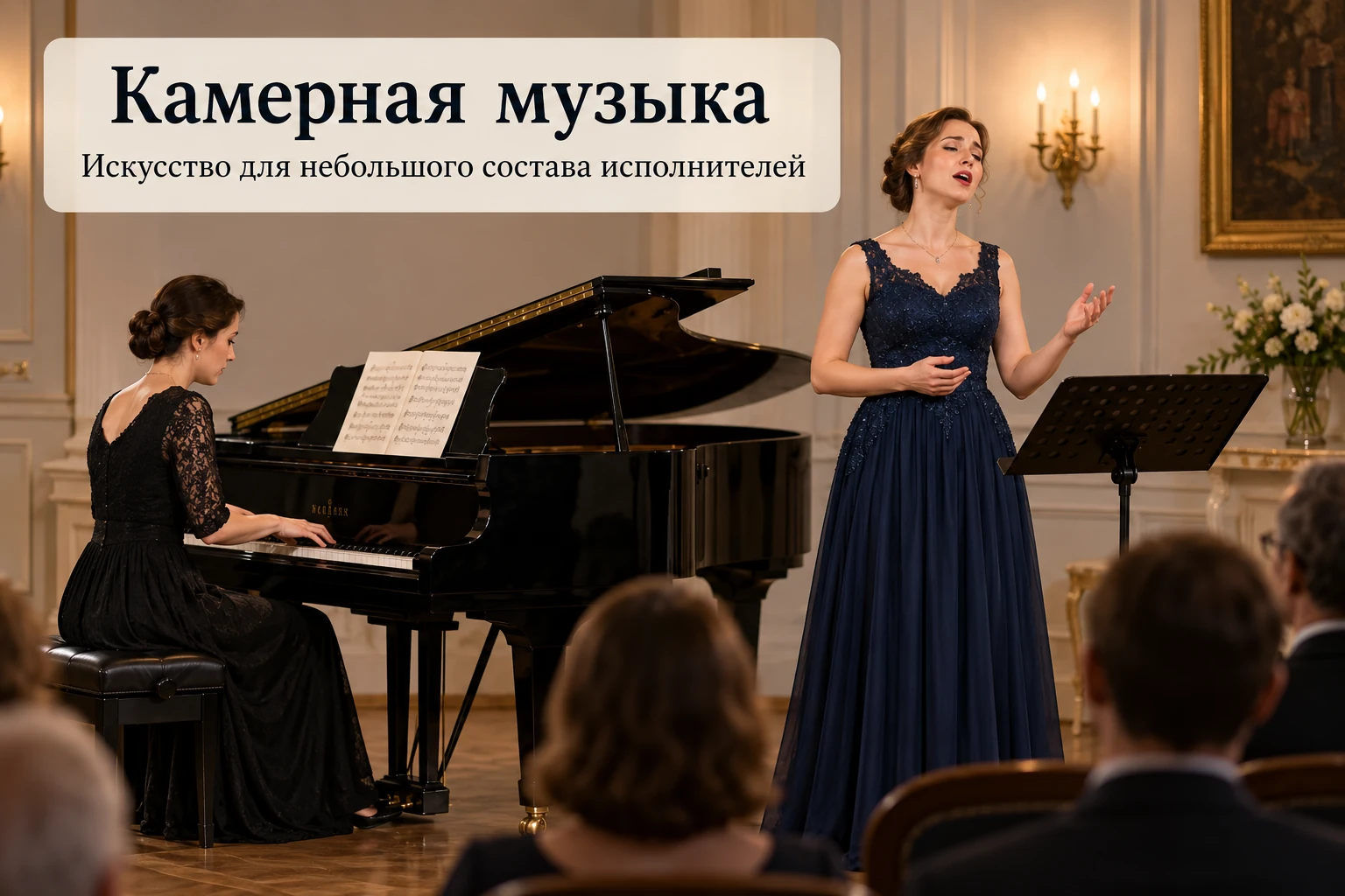 Камерное вокальное исполнение перед небольшой аудиторией