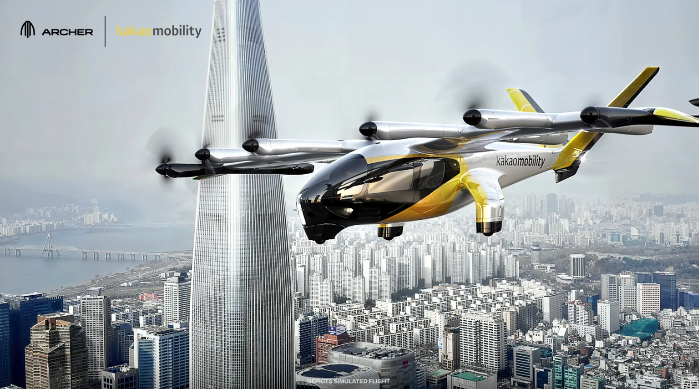 В Южной Корее запустят электрическое воздушное такси с 2026 года