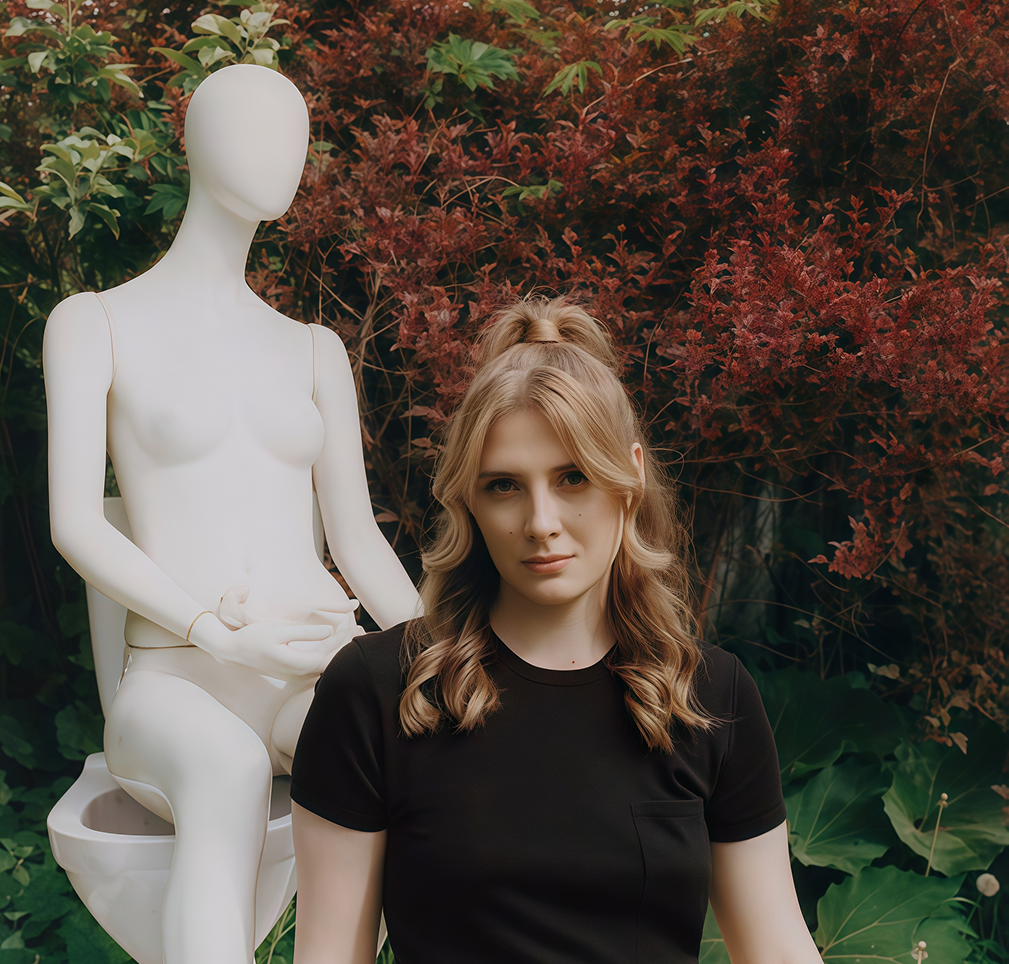 Фото: Евгений Нателашвили. Во дворе Александра Петлюры в Тарусе, во время интервью для журнала Огород.