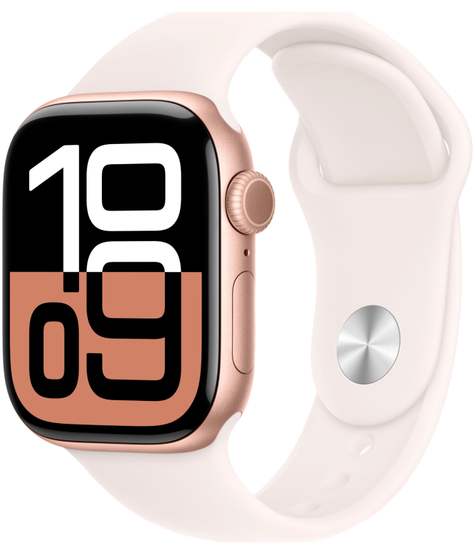 Apple Watch Series 10 42mm Rose Gold Aluminium Case with Light Blush Sport Band GPS M L iTech Store