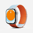 Превью-изображение №1 для товара «Ремешок магнитный двусторонний Apple Watch 44-49mm MOFT Snap Duo Голубой + Оранжевый»
