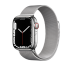 Превью-изображение №1 для товара «Apple Watch Series 7 45mm Silver Stainless Steel Case with Milanese Loop (GPS+CEL)»