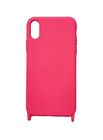 Превью-изображение №1 для товара «Чехол iTech со шнурком для iPhone Xr Розовый яркий»