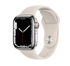 Превью-изображение №1 для товара «Apple Watch Series 7 41mm Silver Stainless Steel Case with Starlight Sport Band (GPS+CEL)»