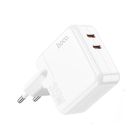 Превью-изображение №5 для товара «Адаптер Hoco C113A Awesome PD65W dual port USB+Type-C White»