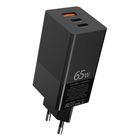 Превью-изображение №1 для товара «Адаптер TOTU GaN Fast Charger 65W 2 USB-C+USB Black»