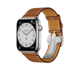 Превью-изображение №1 для товара «Apple Watch 8 Hermes Silver Stainless Steel Case Gold Single Tour 45 mm»