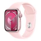 Превью-изображение №1 для товара «Apple Watch Series 9 41mm Pink Aluminum Case with Light Pink Sport Band (GPS) S/M»