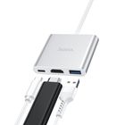 Превью-изображение №4 для товара «Многофункциональный 3-in-1 Type-C Adapter Hoco HB14»