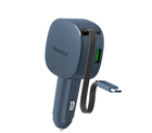 Превью-изображение №1 для товара «Автомобильное З/У Momax 60W dual-port With Built-In Retractable Cable car charger»