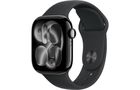 Превью-изображение №1 для товара «Apple Watch Series 11 42mm Jet Black Aluminium Case with Black Sport Band (GPS) M/L»