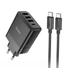 Превью-изображение №1 для товара «Адаптер Hoco C127A Intelligent PD45W 3 USB+Type-C Charger Black»