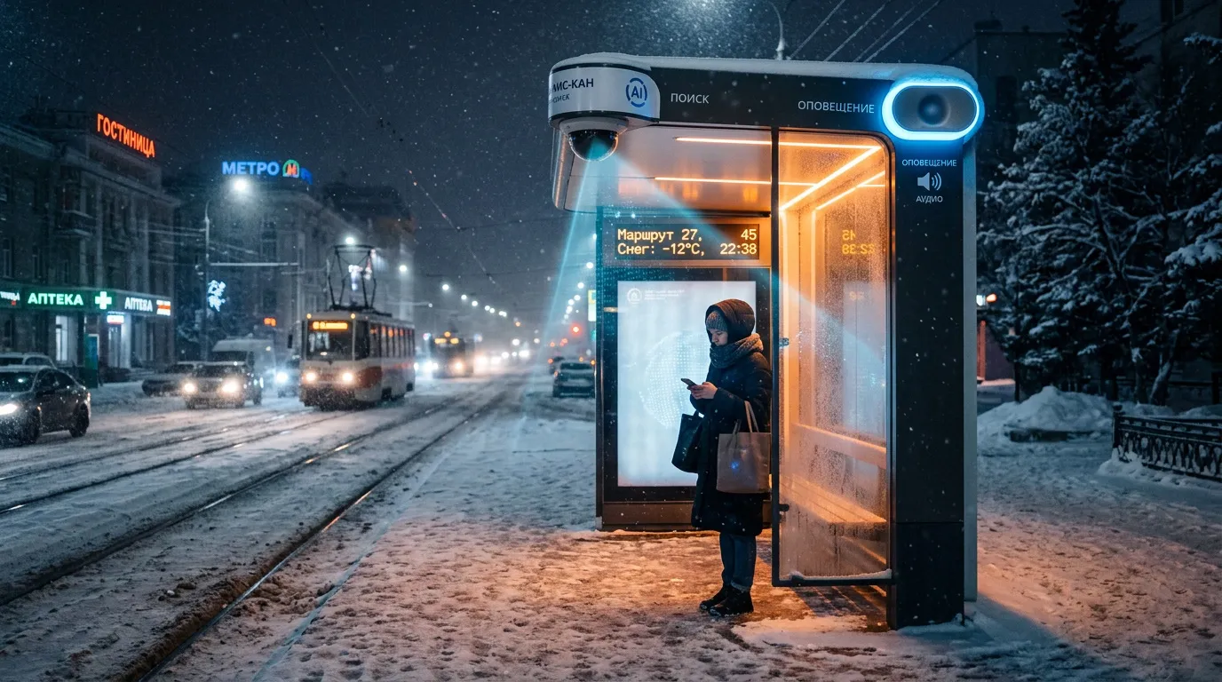 Photo - Smart Bus Shelters Get Smarter: Rostelecom Deploys AI Video Analytics in Noyabrsk