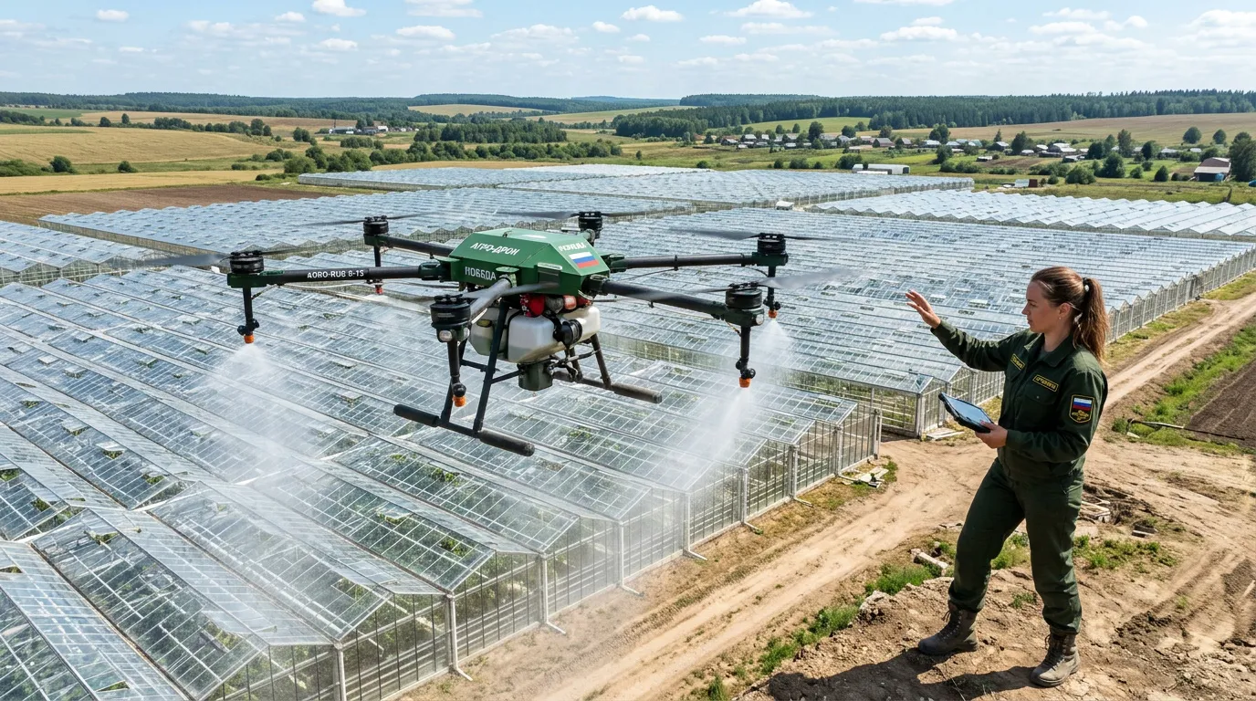 Photo - Flying Sprayers Help Greenhouses Beat the Heat
