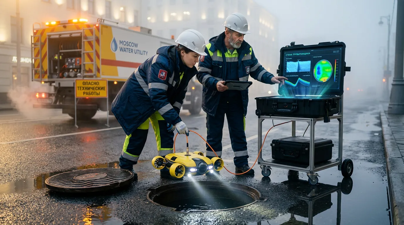 Photo - Robot Diagnostician Inspects District Heating Pipes Without Excavation