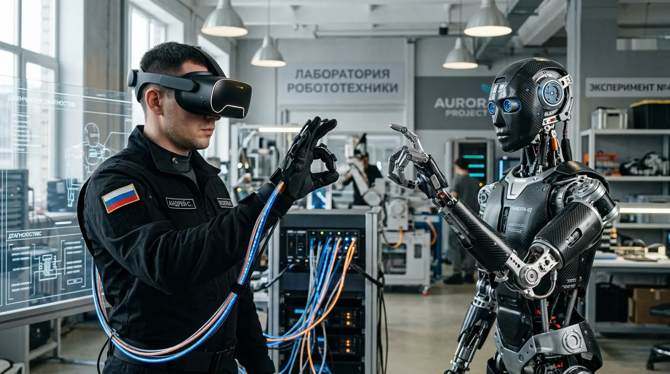 Photo - Russia Unveils VR-Controlled Humanoid Robot Technology