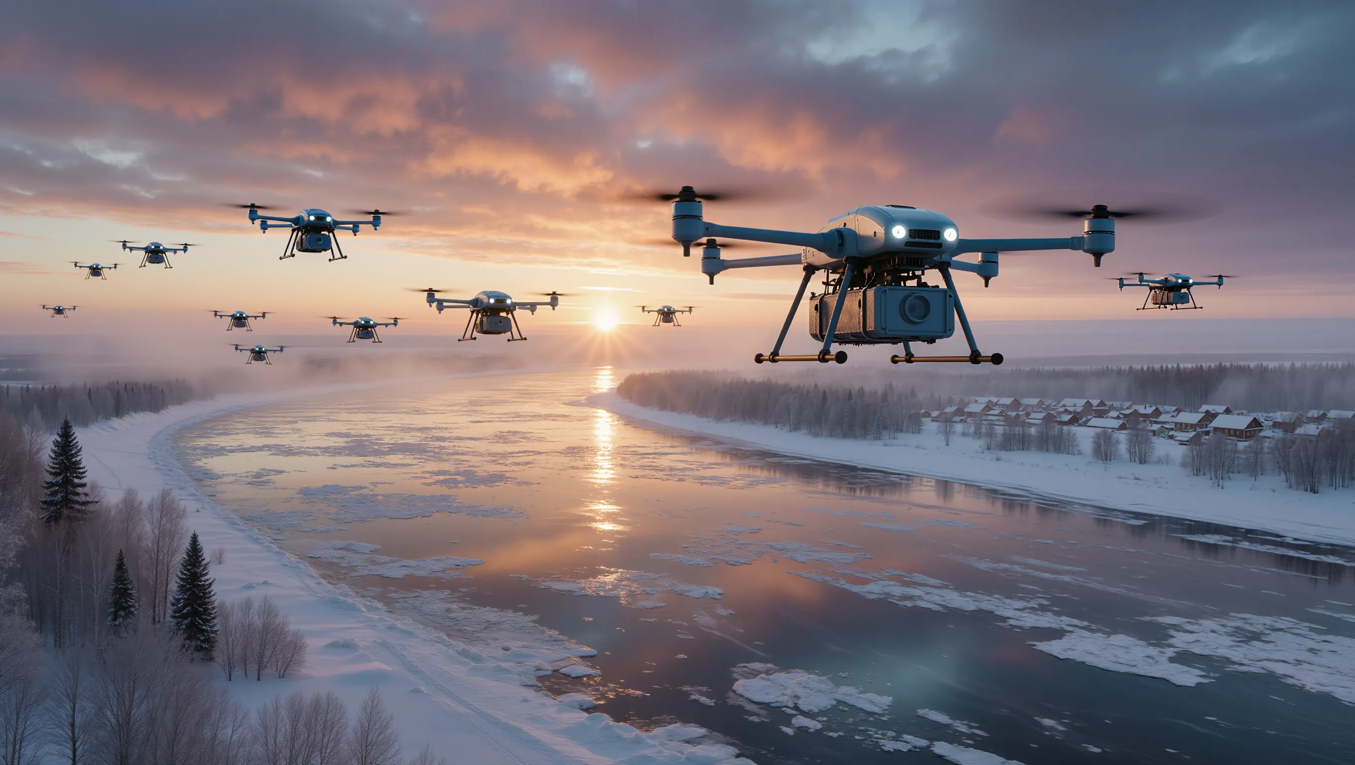 Photo - Muravey 24 Drones Deliver Cargo Across the Lena River in 15 Minutes