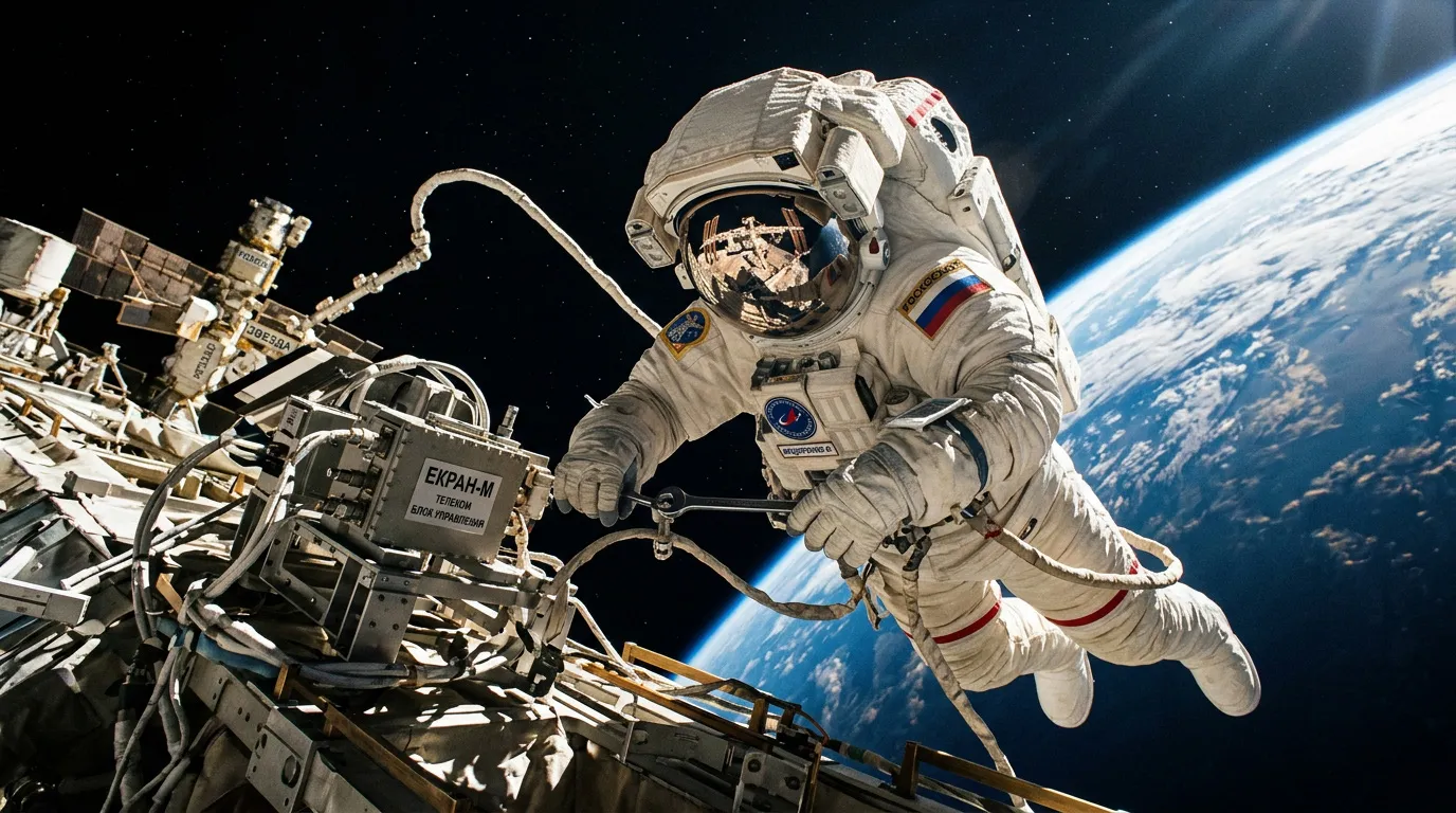 Photo - Russian Cosmonauts Grow Semiconductor Crystal Films on the ISS
